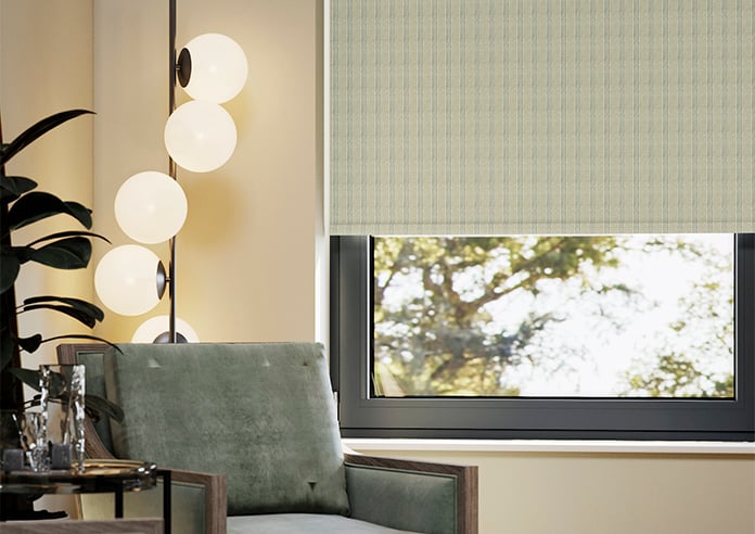 Emily Bond George Stripe, Sage - Twist&Fit Roller Blind - Image 5